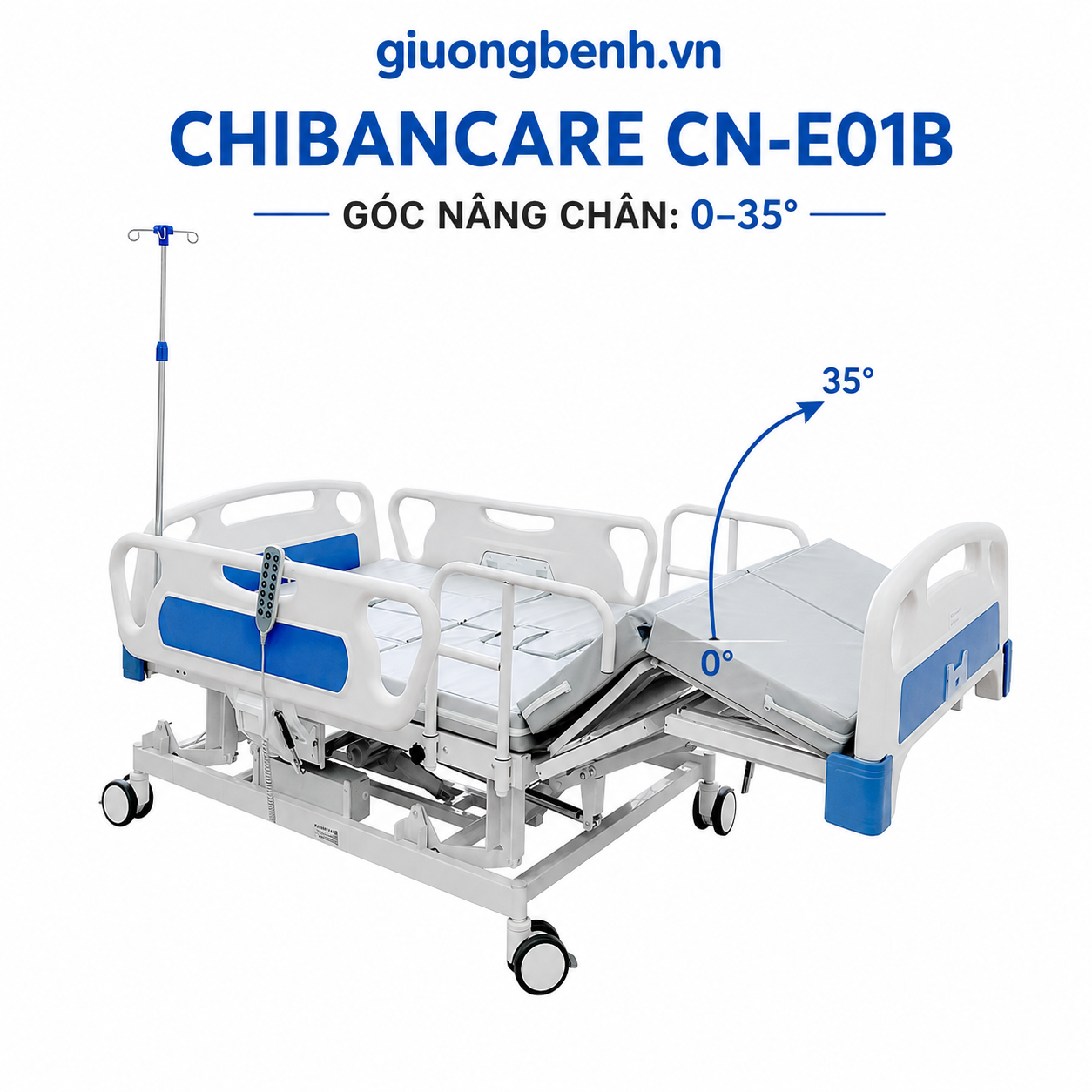 Tư thế ngồi thư giãn trên giường Chibancare CN-E01B